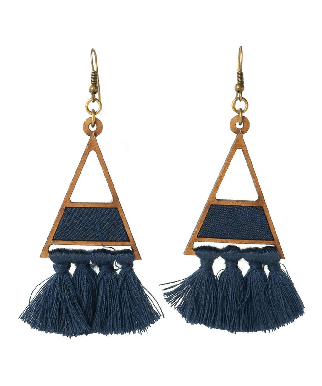 TWO IN ONE BLACK TRIANGLE EARRING