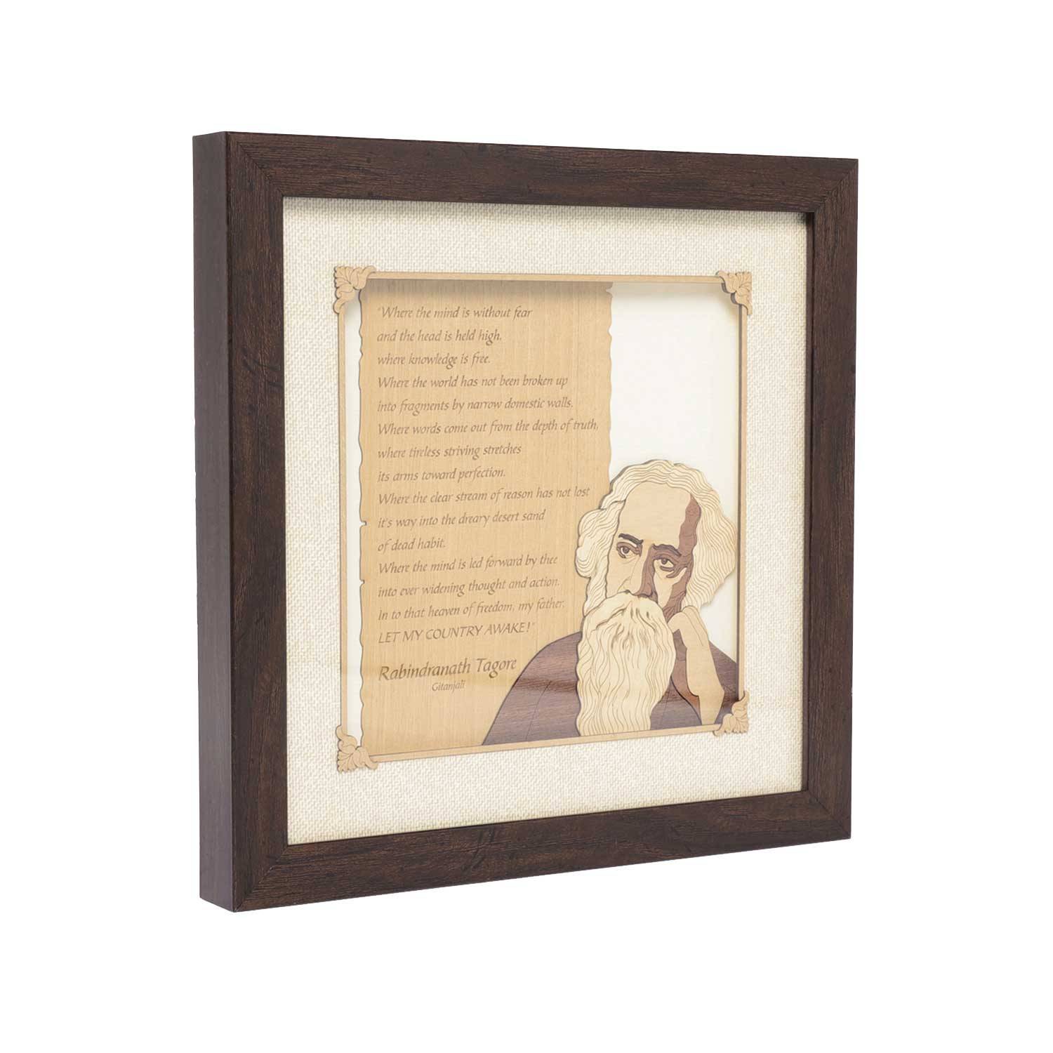 Rabindranath Tagore Wood Art Frame