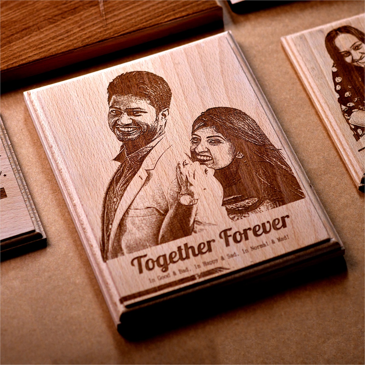 Engraved Wooden Photo Frame