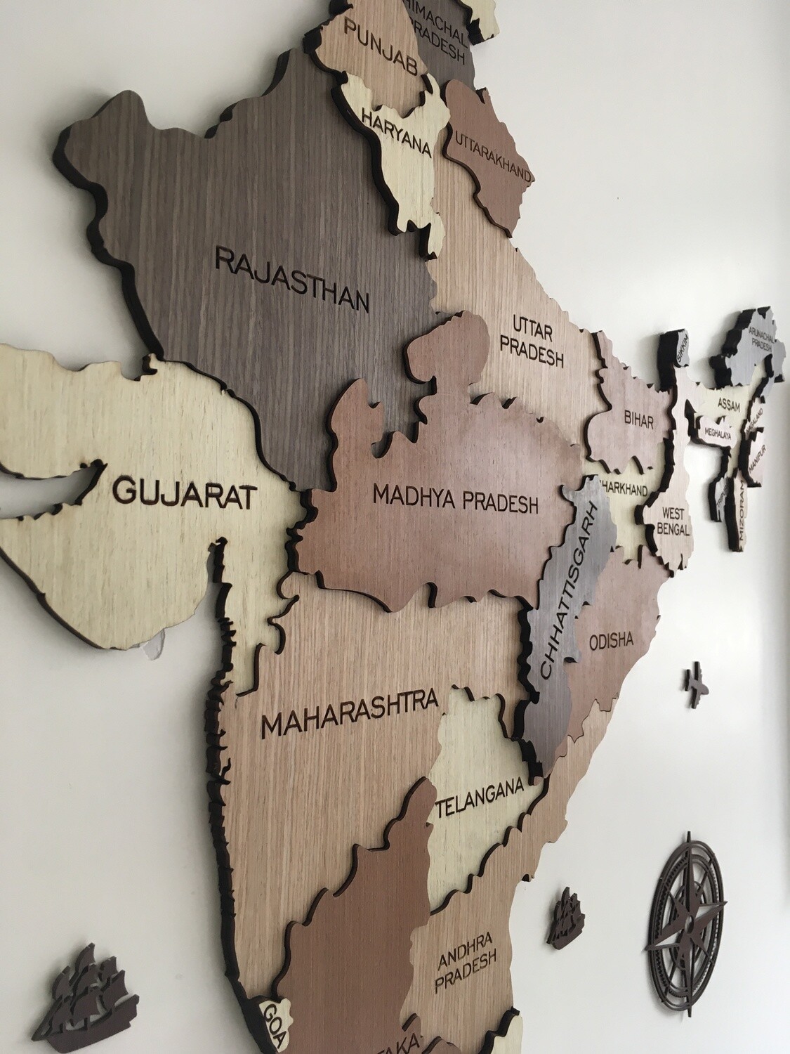 3D WOOD INDIA MAP – PREMIUM WALL DECOR