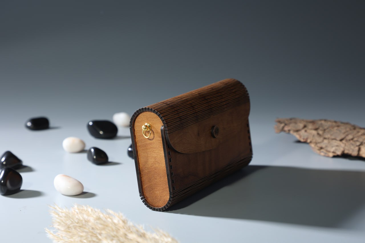 customized wooden Mini clutch bag