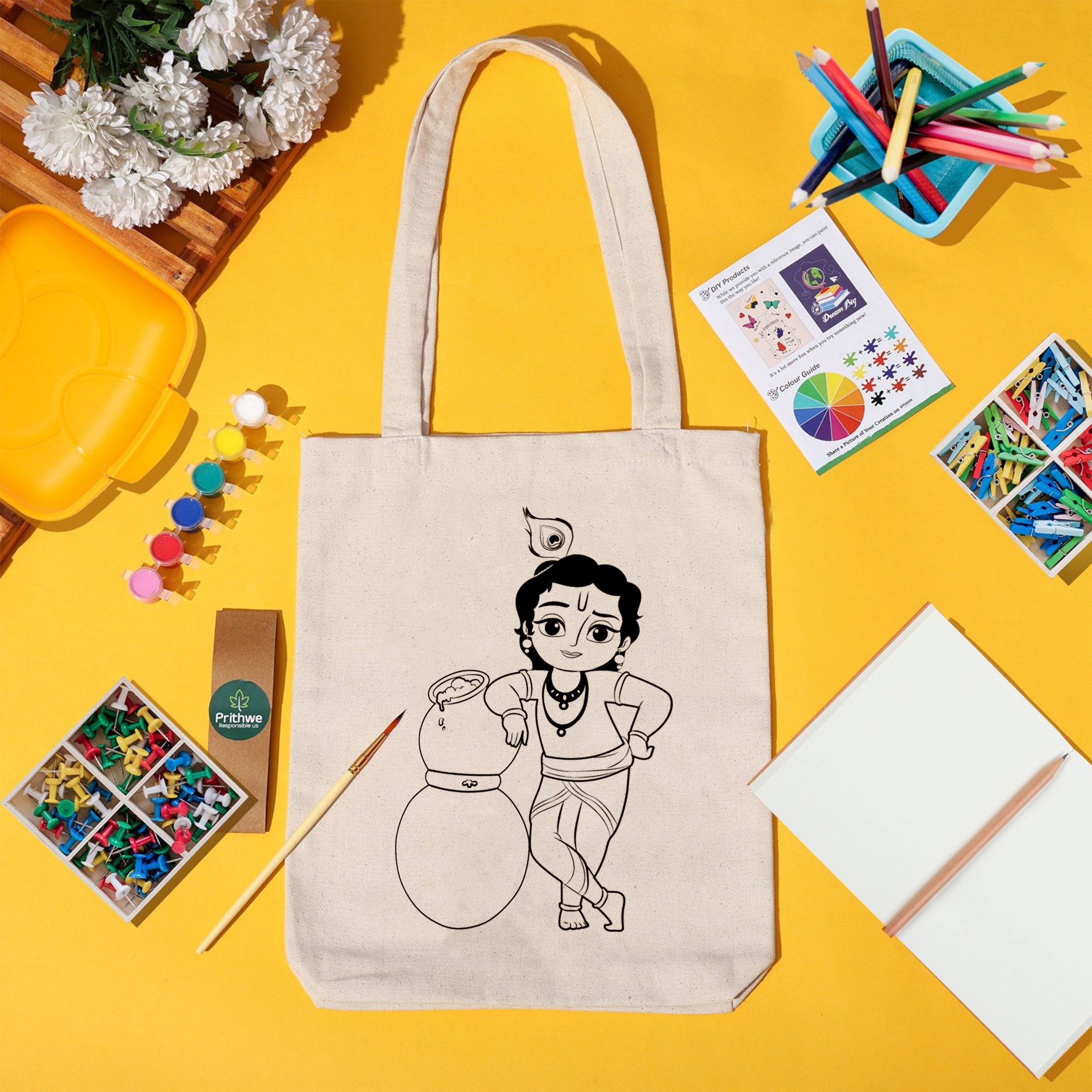 Krishna Pre Marked Tote Bag