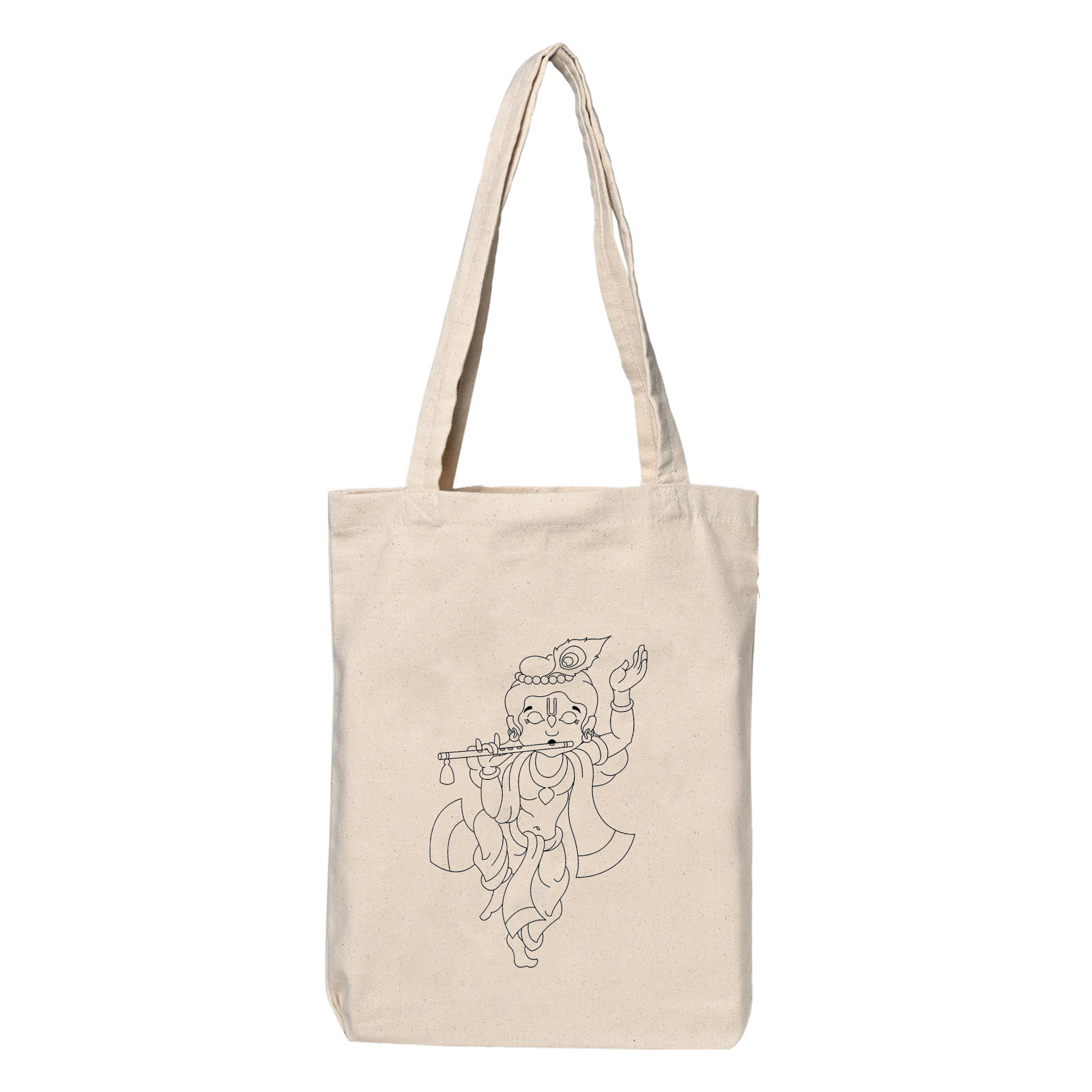 Pre Marked tote bag  For Painting Krishna