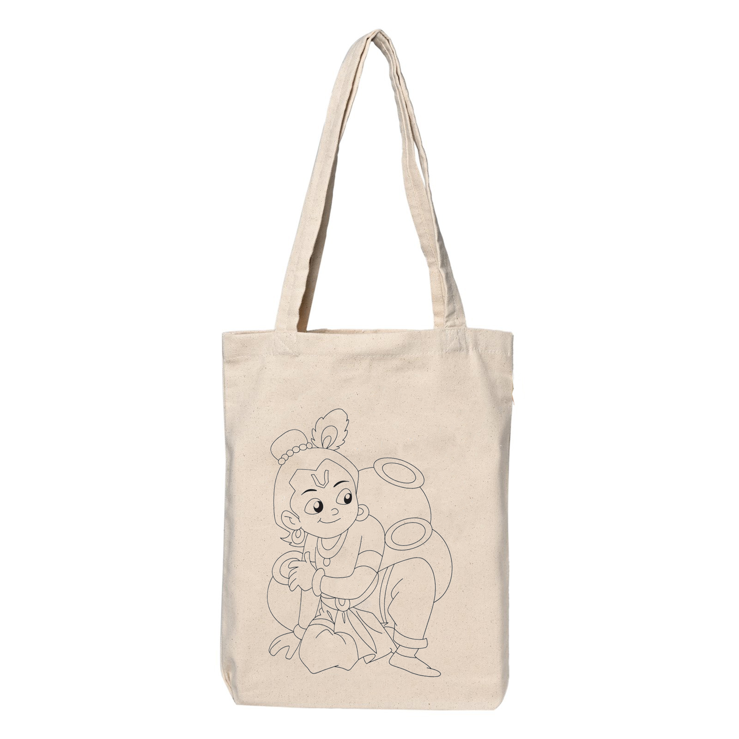 Lord Krishna Pre-Marked DIY Tote Bag  Base