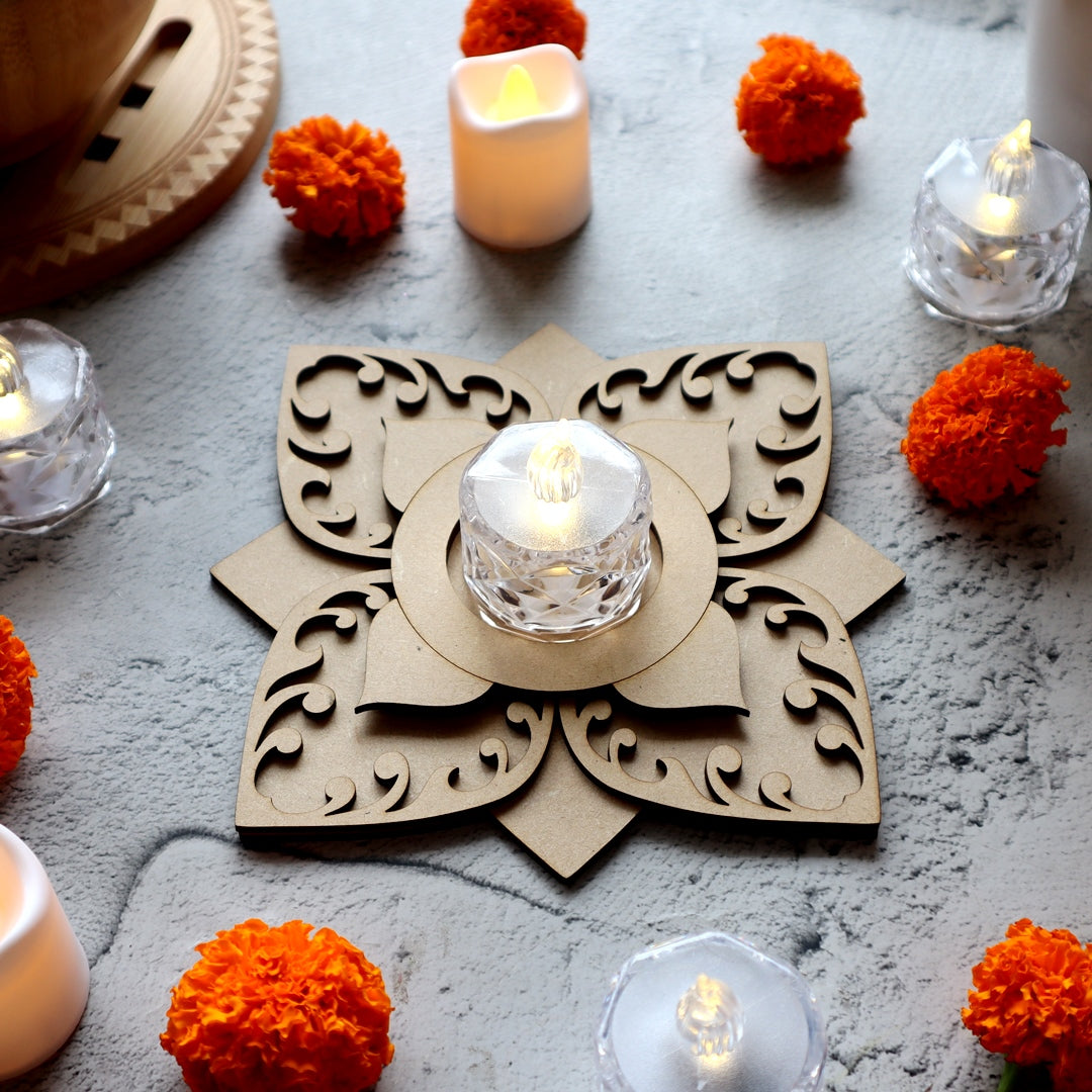 Tatvam Diya T Light Candle Holder for diwali