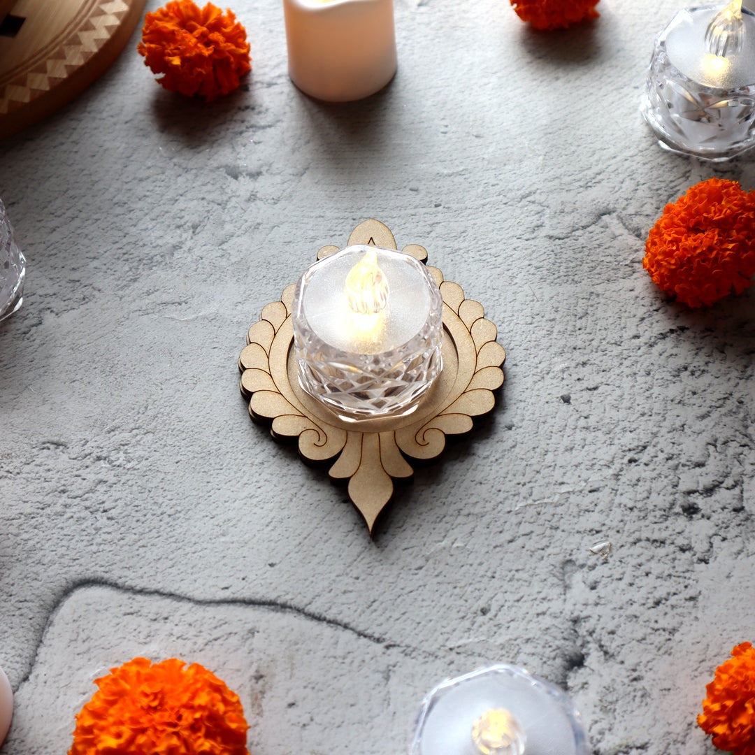 Mrittika diya T Light Candle Holder for diwali