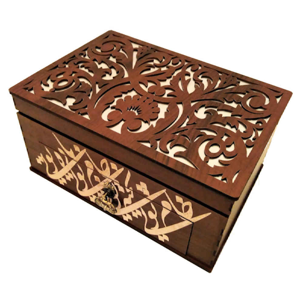 Diwali Box 062  2-Tier Wooden Watch Box For Diwali