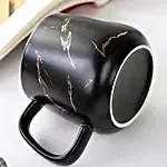 m003 3D Ceramic Black Matte Marble Coffee Mug