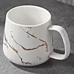 m002 3D Ceramic White Matte Marble Coffee Mug