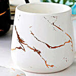 m002 3D Ceramic White Matte Marble Coffee Mug