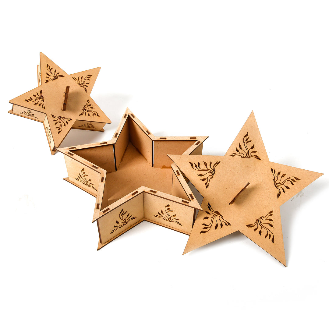 mdf box 03 Star Wooden Gifting Box