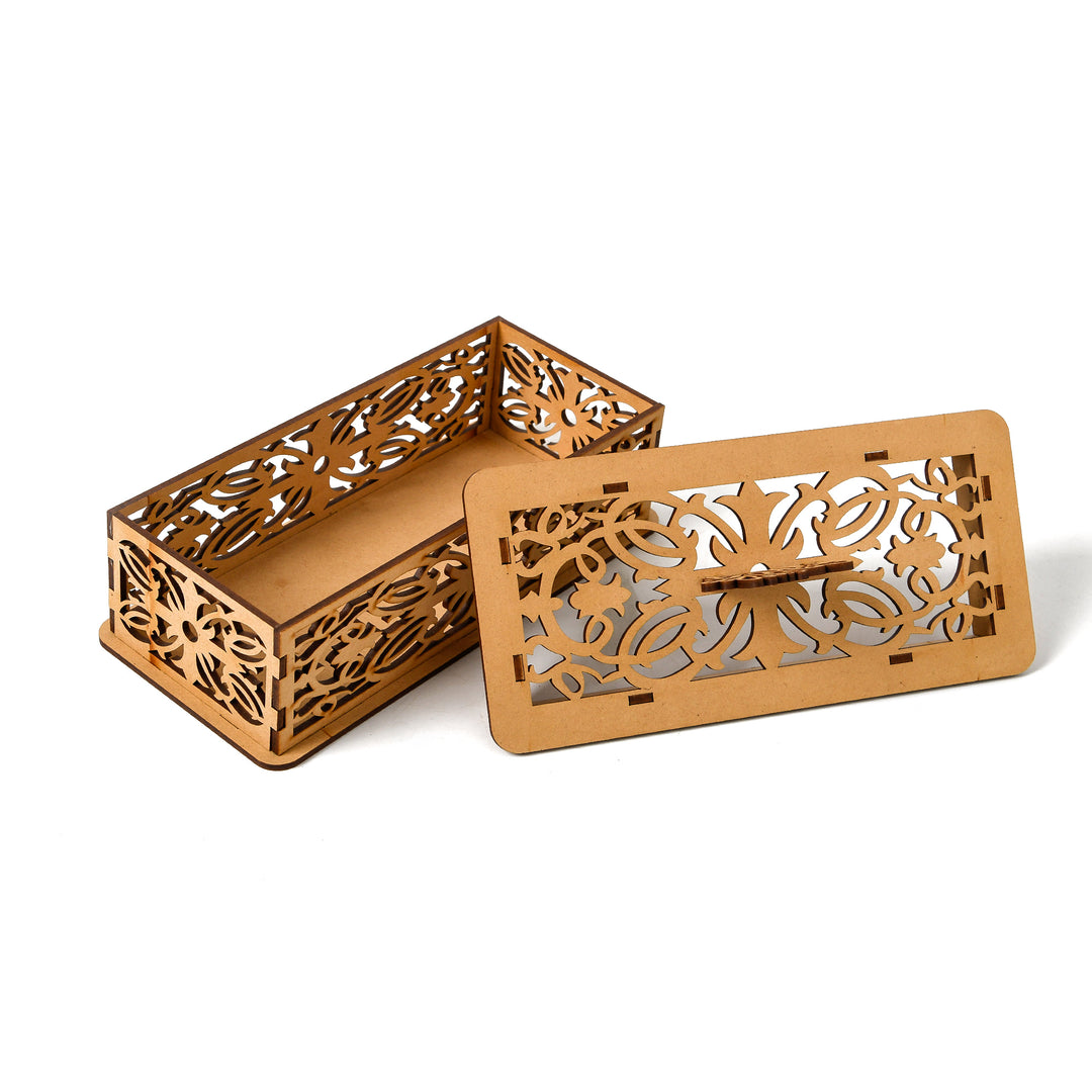 mdf box 011 Rectangular Carved Wooden Box