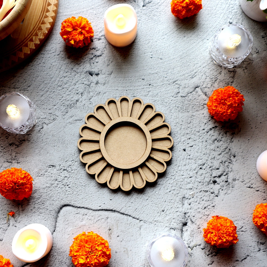 Daisy Flower T Light Candle Holder for diwali decoration