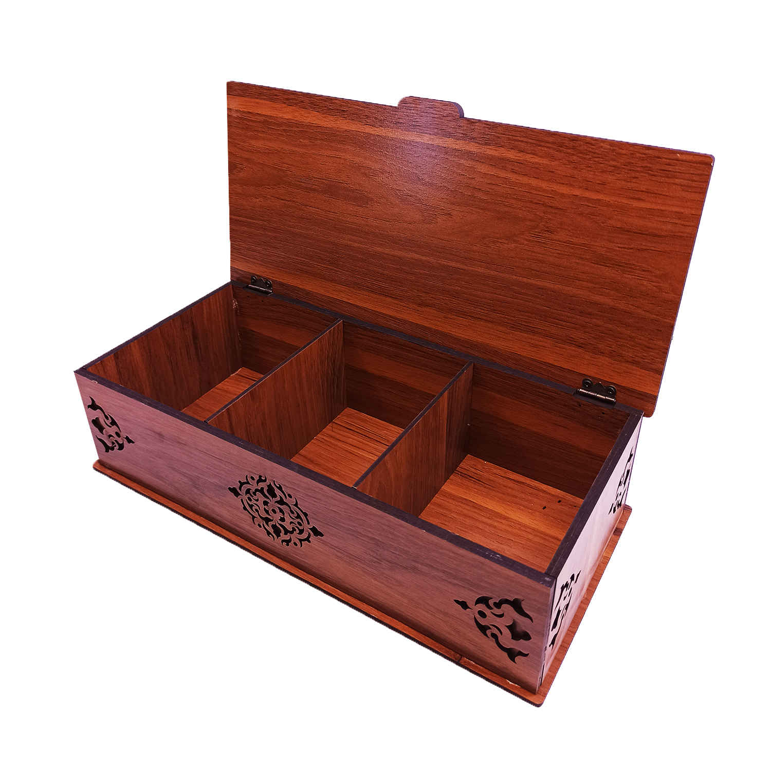 Diwali Box 076 Wooden Tea Bag Organizer Box with Persian Tile Design