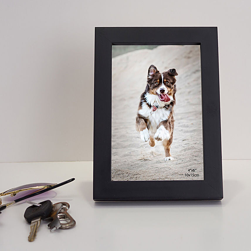 Fm 002 Black Rectangular Wooden Photo Frame