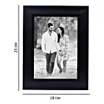 Fm 036  Personalised Black Wooden Table Top Photo Frame