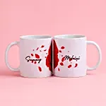 m001 Personalised Red Rose Mug Set