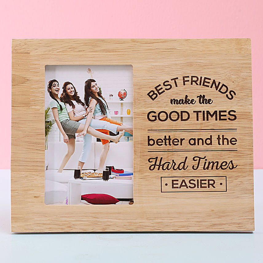 Fm 038  Personalised Wooden Photo Frame For Best Friend