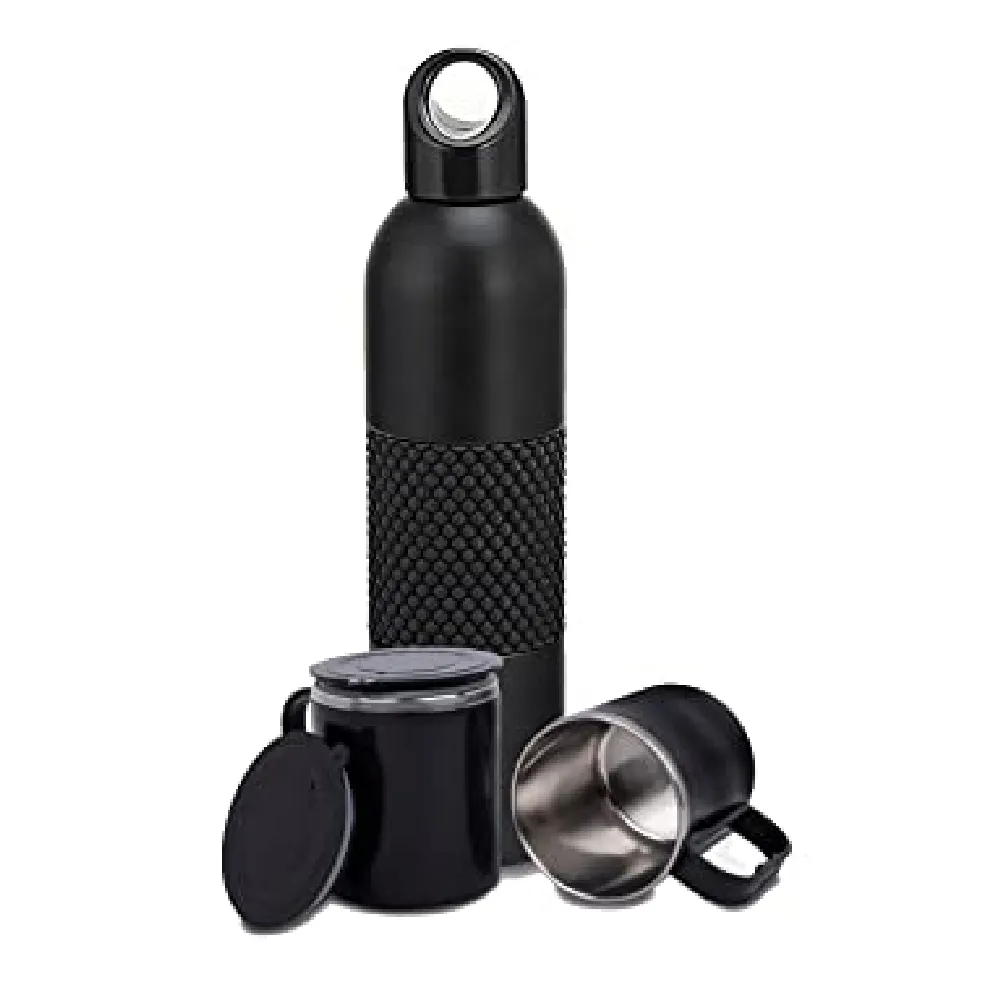 Set of Bubble Grip Vacuum Flask (2 Stainless Steel Cups in Gift Box)