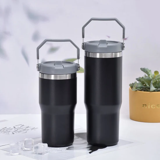 Water Cups with Straw and Lid Stainless Steel