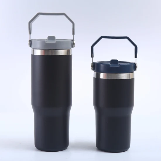 Water Cups with Straw and Lid Stainless Steel